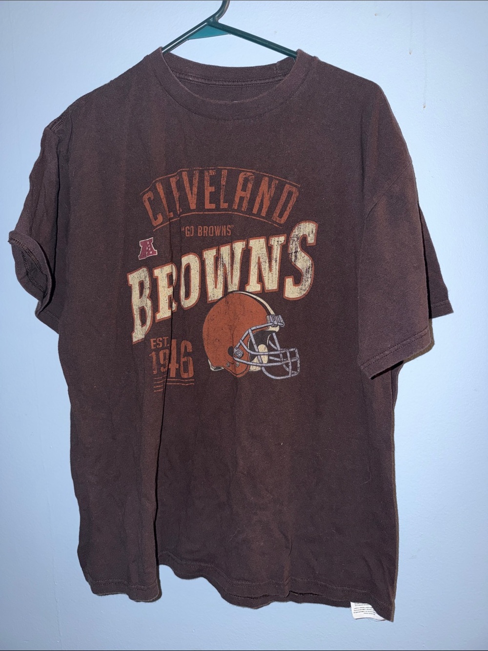 NFL Men XL Brown Cleveland Browns Vintage-Style  Tee